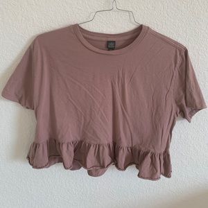 wild fable (target) mauve ruffled top